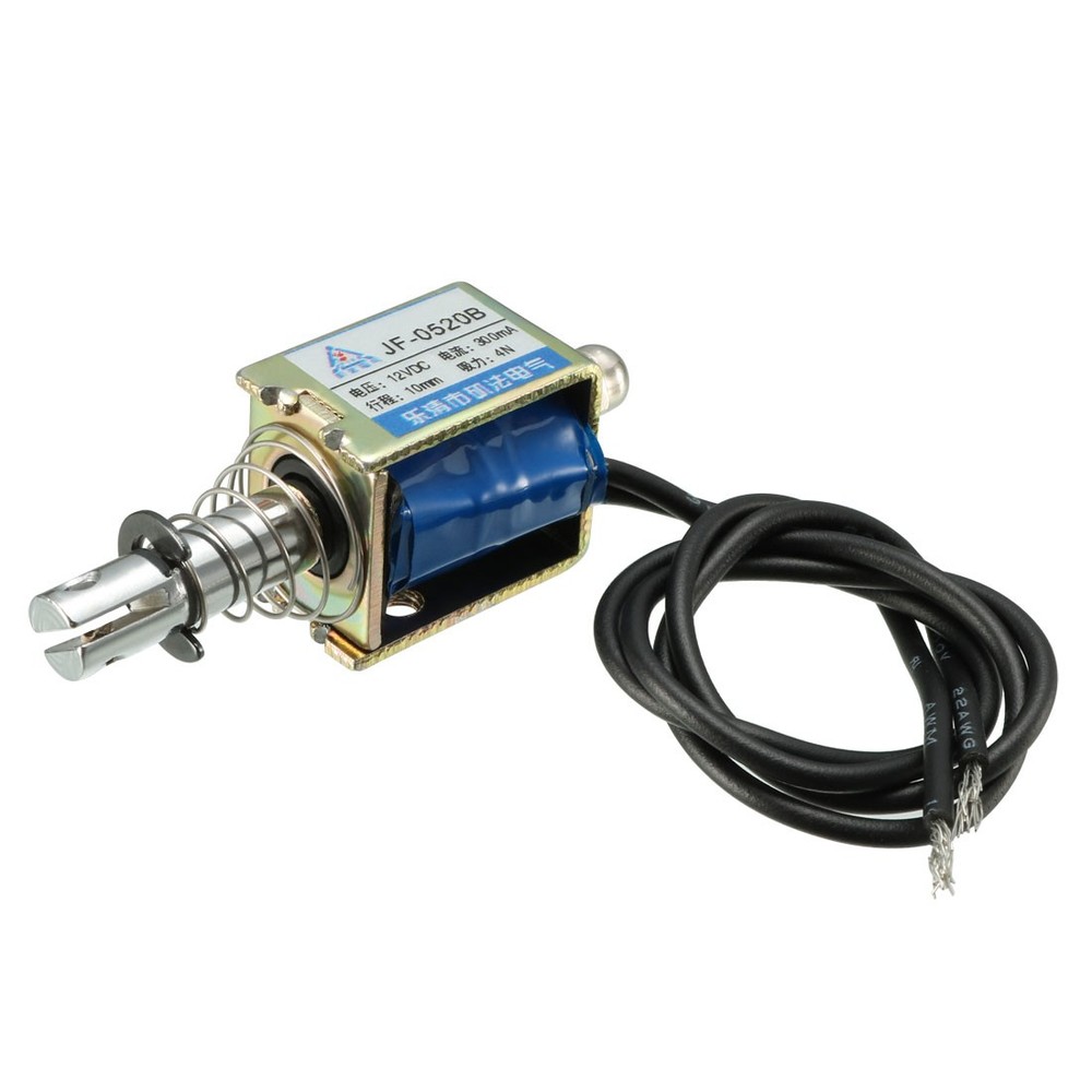 DC 12V 300mA 3.6W 4N 10mm,Pull,Push Type Linear Motion Electromagnet Solenoid