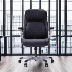 +Posture Ergonomic PU Leather Office Chair. Click5 Lumbar Support with Flipadjus