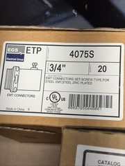 NEW! [Qty-60!] EGS 4075S 3/4” ETP Set-Screw EMT Couplings _FAST SHIPPING!