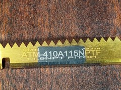 Advent Thread Mill ATM-410A115NPTF Carbide Insert 11.5 Pitch Neutral Rake NPTF