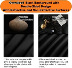 Black Backdrop, 10×20 ft Large Photo Backdrop Curtain for ft,