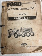 GENUINE Ford 4 Cylinder Tractor 1953 / 64 Parts List Manual 48084