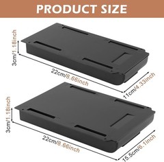 2 Pack Under Desk Drawer Organizer,Plastic Under Desk Storage Drawers Attachment