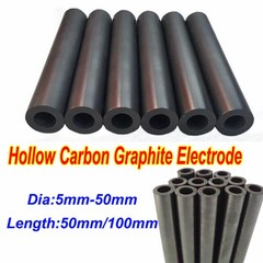 Hollow Carbon Graphite Electrode Round Rod Bushing Sleeve Diameter 5mm-50mm