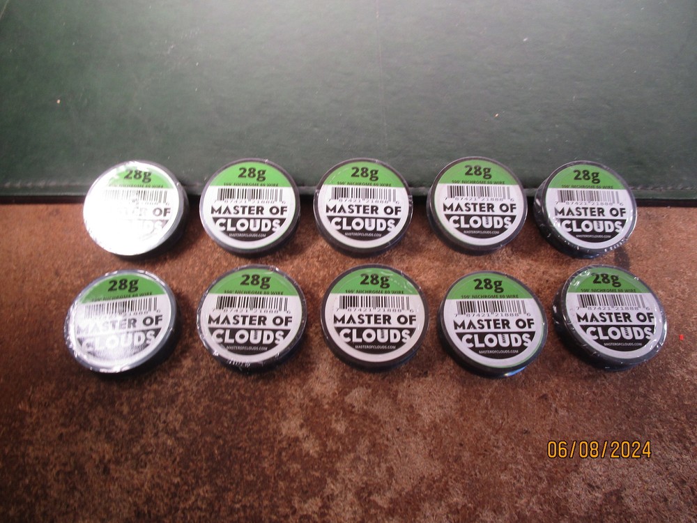 10 Master of Clouds 28g 100′ Nichrome 80 Wire New