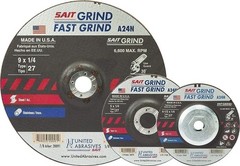 United Abrasives-SAIT 20081 A24N Fast Grinding Wheel 7″ x 1/4″ x 7/8″ Type 27, 2