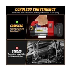 Fuel Transfer Pump Battery Powered, 21V DC Cordless Diesel Transfer Pump Kit …