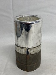 Lab 350mL Cylindrical Glass Aluminum Dewar Flask 70mm ID 120mm Depth