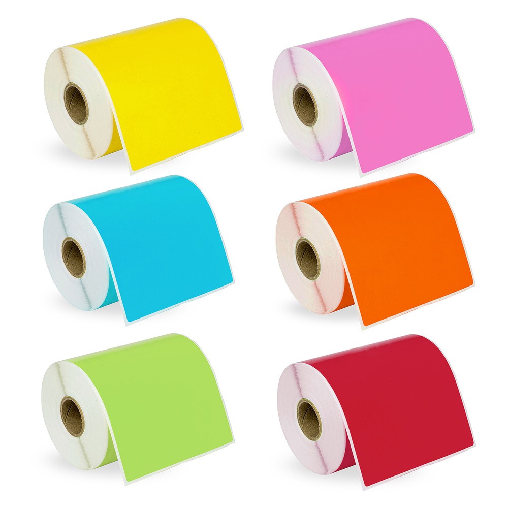 DYMO LW 1744907 SIX COLORS 4″ x 6″ Direct Thermal Labels (12) Rolls/220