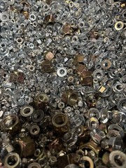 10 LB Mixed Lock Nuts Bulk Hardware Lot Assorted Sizes Zinc Plated Steel