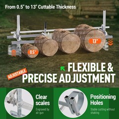 Portable Chainsaw Mill 14″-48″ Chain Saw Mill Aluminum Steel Planking Lumber