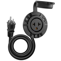 Universal 5-in-1 Outdoor Power Outlet 20A 125V RV Shore Power Receptacle Outlet