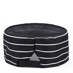 Kitchen Cooking Chef Hat Restaurant Service Flat Top Mesh Breathable Beanie Cap
