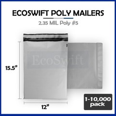 1-10000 12 x 16 “EcoSwift” Poly Mailers Envelopes Plastic Shipping Bags 2.35 MIL