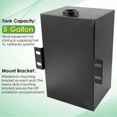 5 Gallon 14 Gauge Hydraulic Fluid Reservoir Tank Inlet 1-1/2″/ Outlet 3/4″ FNPT