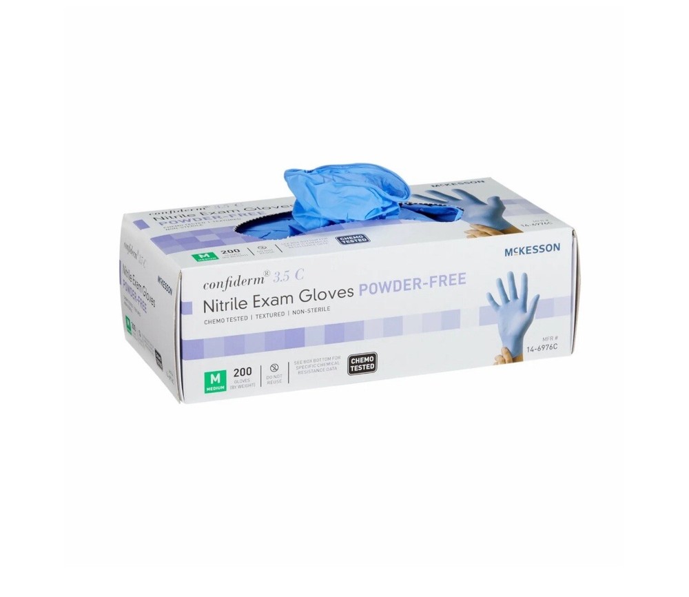 McKesson Confiderm Nitrile Exam Glove – 200 per Box Medium