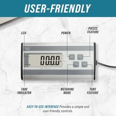 Heavy Duty Shipping Scale with 440 lb Capacity LCD Display Auto Shut Off Feature