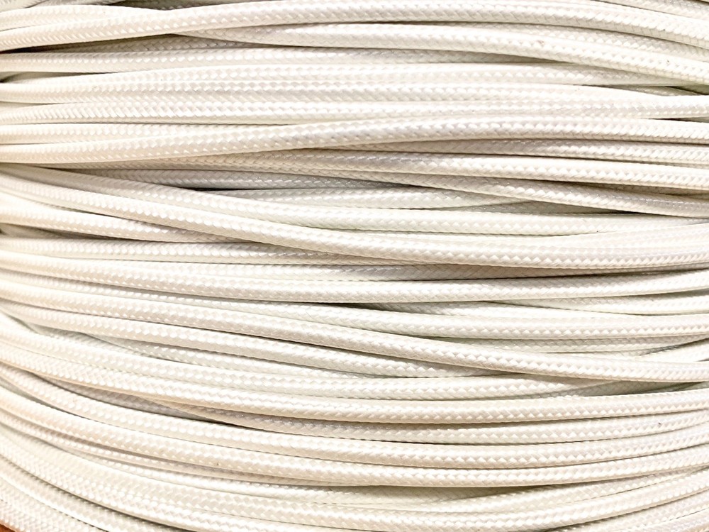 SRML WHITE 10 AWG 100 FT FIBER GLASS BRAID APPLIANCE HI TEMP WIRE MOTOR LEAD