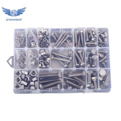 M5 M6 M8 Flanged Bolts and Nuts Kit 408 PCS 304 Stainless Metric Assortment