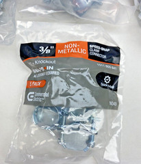 Lot Of 10 Bags, 3/8″ Speed-Snap Non-Metallic Snap-In Clamp Connector (5-Pack)