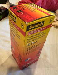 3M Scotch 10810 Vinyl Electrical Coding Tape #35 Red, 3/4 in x 66 ft, 10 Rolls