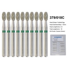 Dental Round Diamond Bur FG Pear Round End Taper Football Egg Barrel High Speed