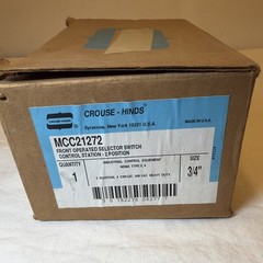 CROUSE-HINDS MC21272 Watertight Selector Switch 2POS2CIR3/4H Explosion Proof