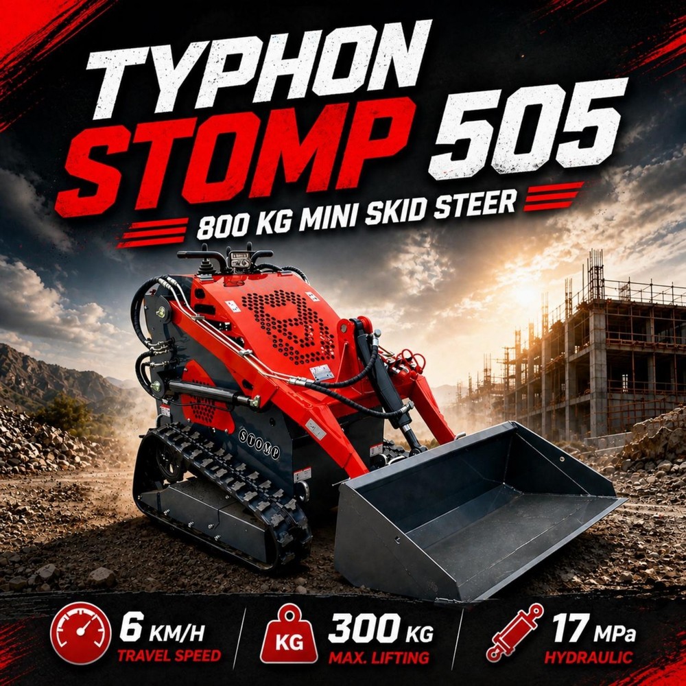 Brand New TYPHON STOMP 505 1,764lbs Skid Steer Loader 13.5hp B&S Gas USA Engine