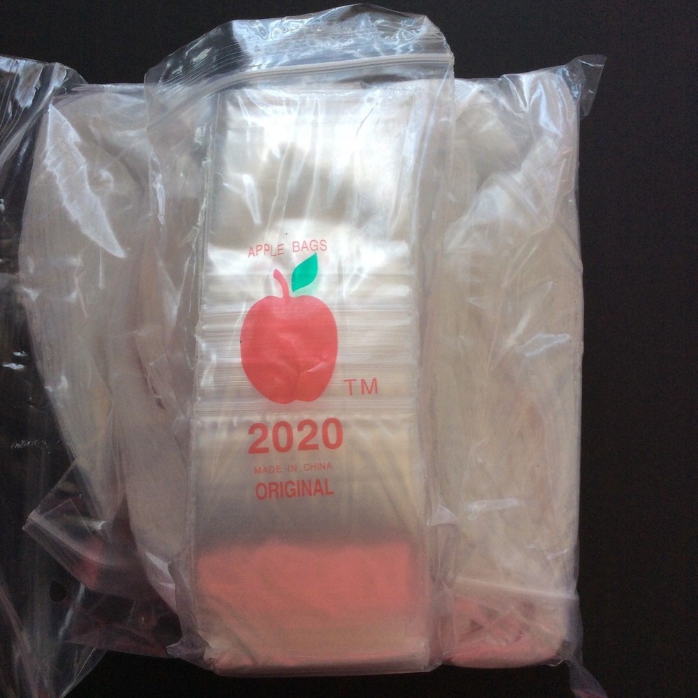 Baggies 2020 size Apple Brand 2″x2″ Bags 2.5mil Liquidation Sale !! (1,000)