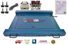 Floor Scale Drum Scale Stainless Steel Indicator 1500 lb Legal for Trade Printer
