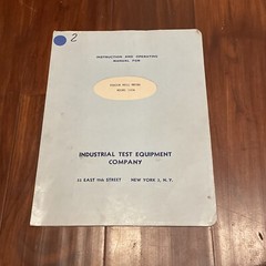 ITECO Model 100A Phazor Null Meter Instruction Manual 10/57
