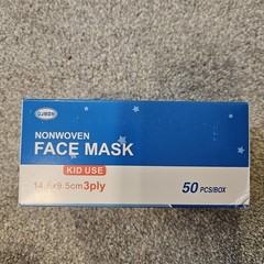 50 Pcs Kids Children Blue 3-Ply Disposable Face Mask Earloop Mouth Cover Sealed