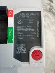 GE/ABB TEYL3030B 30A 3 POLE 240VAC CIRCUIT BREAKER