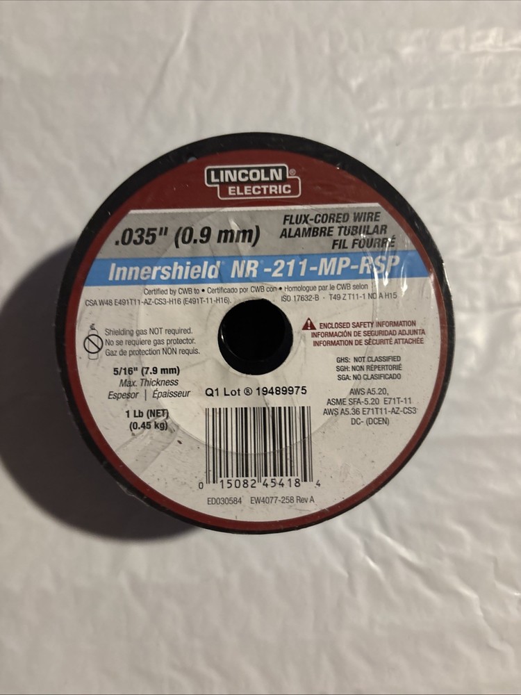 Lincoln Electric .035 (0.9 mm) Flux Cored Wire Innershield NR-211-MP-RSP