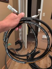 M14x1.5 Din Chinese Mini Excavator Hydraulic Hose 10ft 1 90° 1 Straight