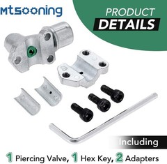 4PCS BPV-31 Bullet Piercing Valve Kit, Adjustable Line Tap Valve for Air Conditi