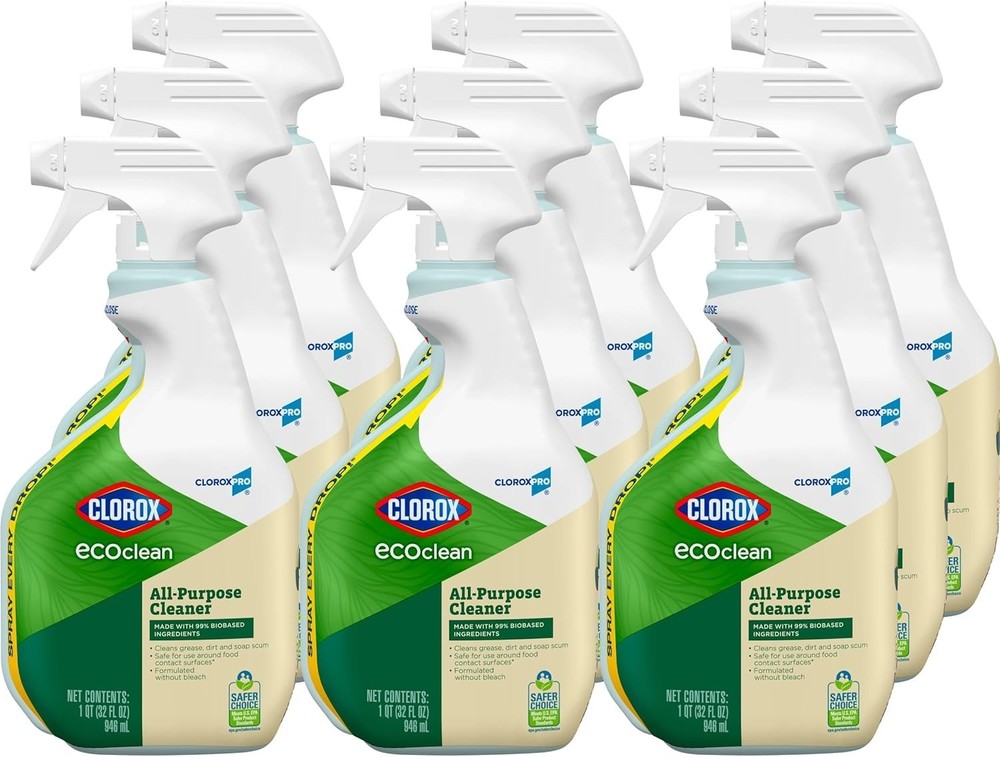 Cloroxpro Clorox Ecoclean All-Purpose Cleaner Spray Bottle 32 Fluid Ounces Pack