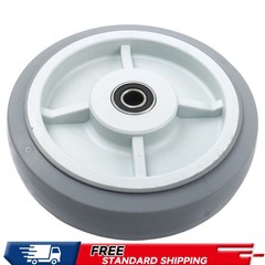4 Pack 1/2″ Axle Hole 8″ Caster Wheels Polyurethane 900 Pounds Gray Replace