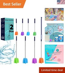 4+4 Resin Mixer Paddles for Resin Drill Epoxy Mixer Attachment Paint Stirrer