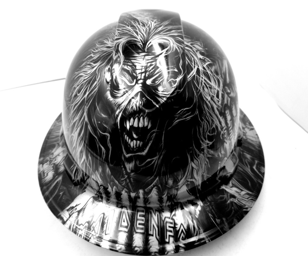 Hard Hat custom hydro dipped , OSHA approved FULL BRIM , IRON MAIDEN EDDIE NEW
