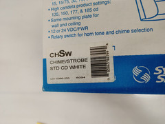 System Sensor CHSW Chime/Strobe STD CD White