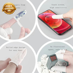Approx 420 Pcs Latex Finger Cots Disposable Medium Finger Gloves Fingertip