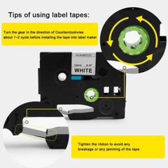 5PK For Brother P-Touch TZe-231 TZ-231 12mm White Standard Laminated Label Tape