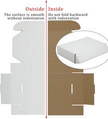 9X6X2 Shipping Boxes Set of 50, White Small Corrugated Cardboard Box, Mailer Box