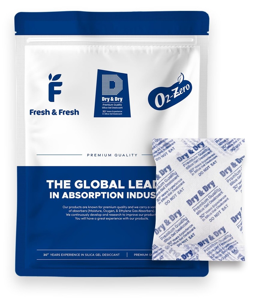 20 Packets 50 Gram Silica Gel Packets Desiccants Rechargeable Moisture Absorber