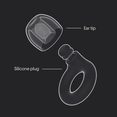 Loop Quiet 2 Ear Plugs Violet 24dB SNR Flexible Hearing Protection Customize Fit
