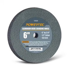 6 in. x 3/4 in. 150-Grit 1/2 in. Arbor Aluminum Oxide Grinding Wheel for Bench G