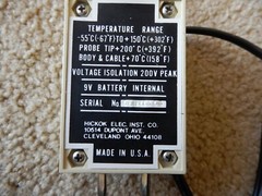 HICKOK TP-20C TEMPERATURE PROBE -55 DEGREE C (-67F) + 150 C (+302 DEGREE F)