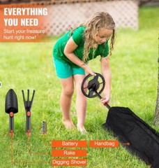 VEVOR Metal Detector for Kids Professional Gold Detector 6 in IP68 Waterproof