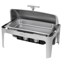 9 Quart Roll Top Stainless Steel Silver Chafing Dish Buffet Set for Weddings NEW